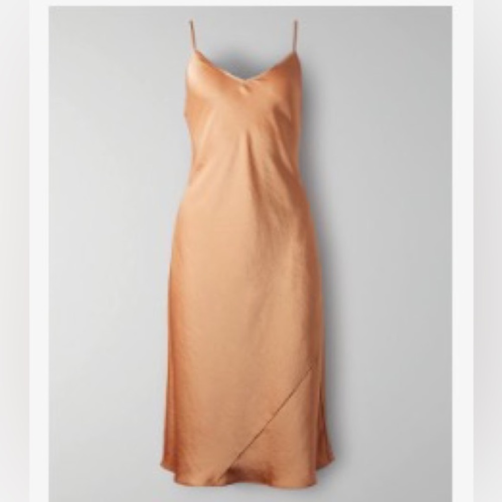 Aritzia Wilfred Only Slip Dress Molten Camel (Orange) XXS